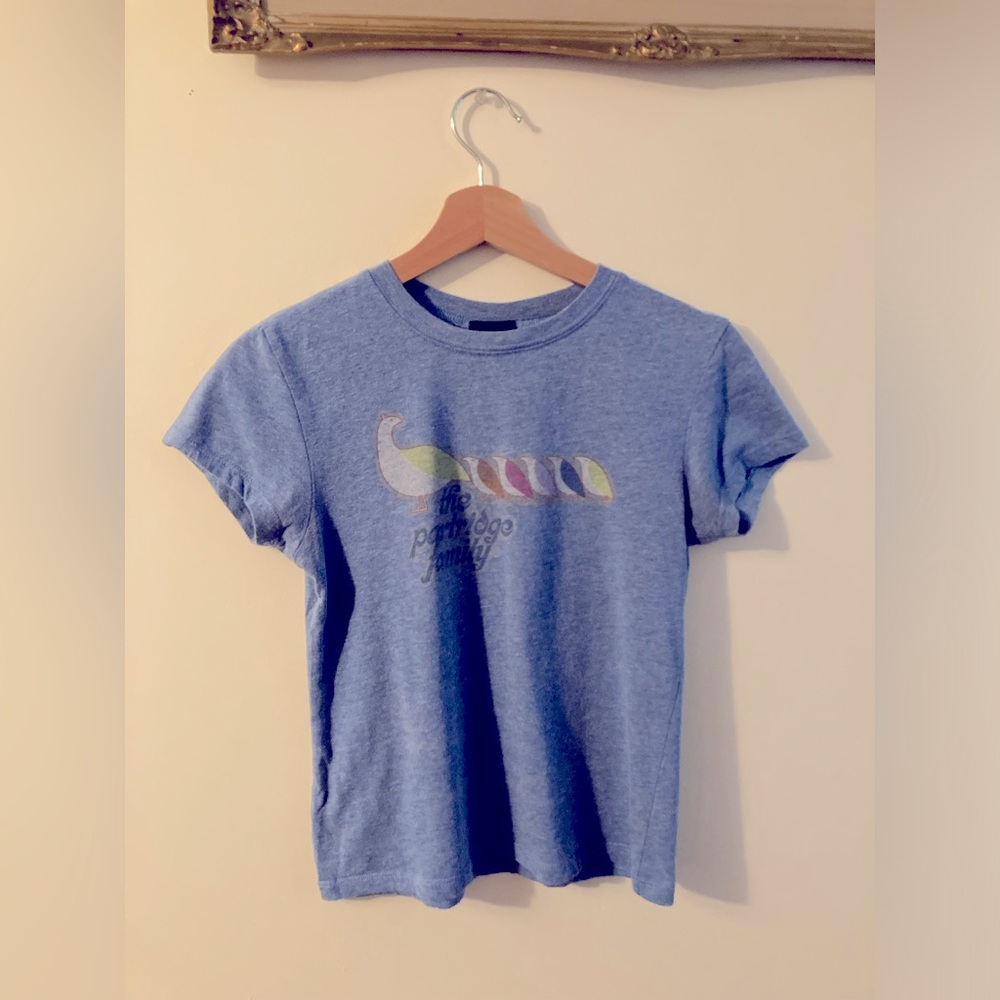 The Partridge Family Vintage Y2K Blue Tee Shirt Retro Partridge Family Top Small